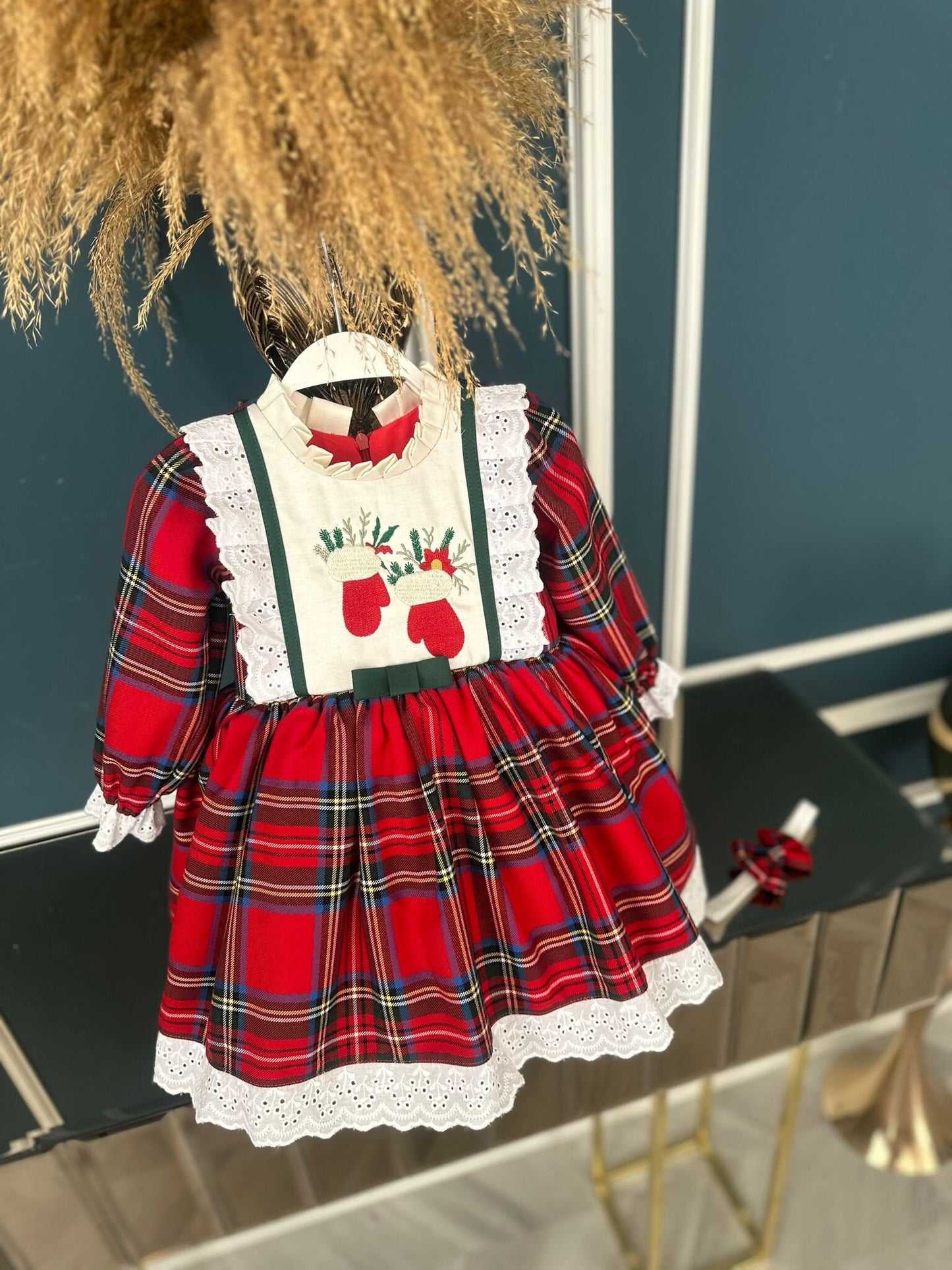 Handmade Plaid First Birthday Dress: Special Occasion Baby Tutu