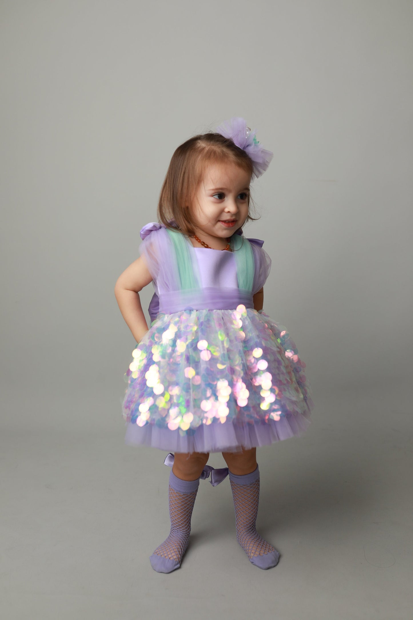 Mermaid Costume: Baby Girl Sequin Party Dress