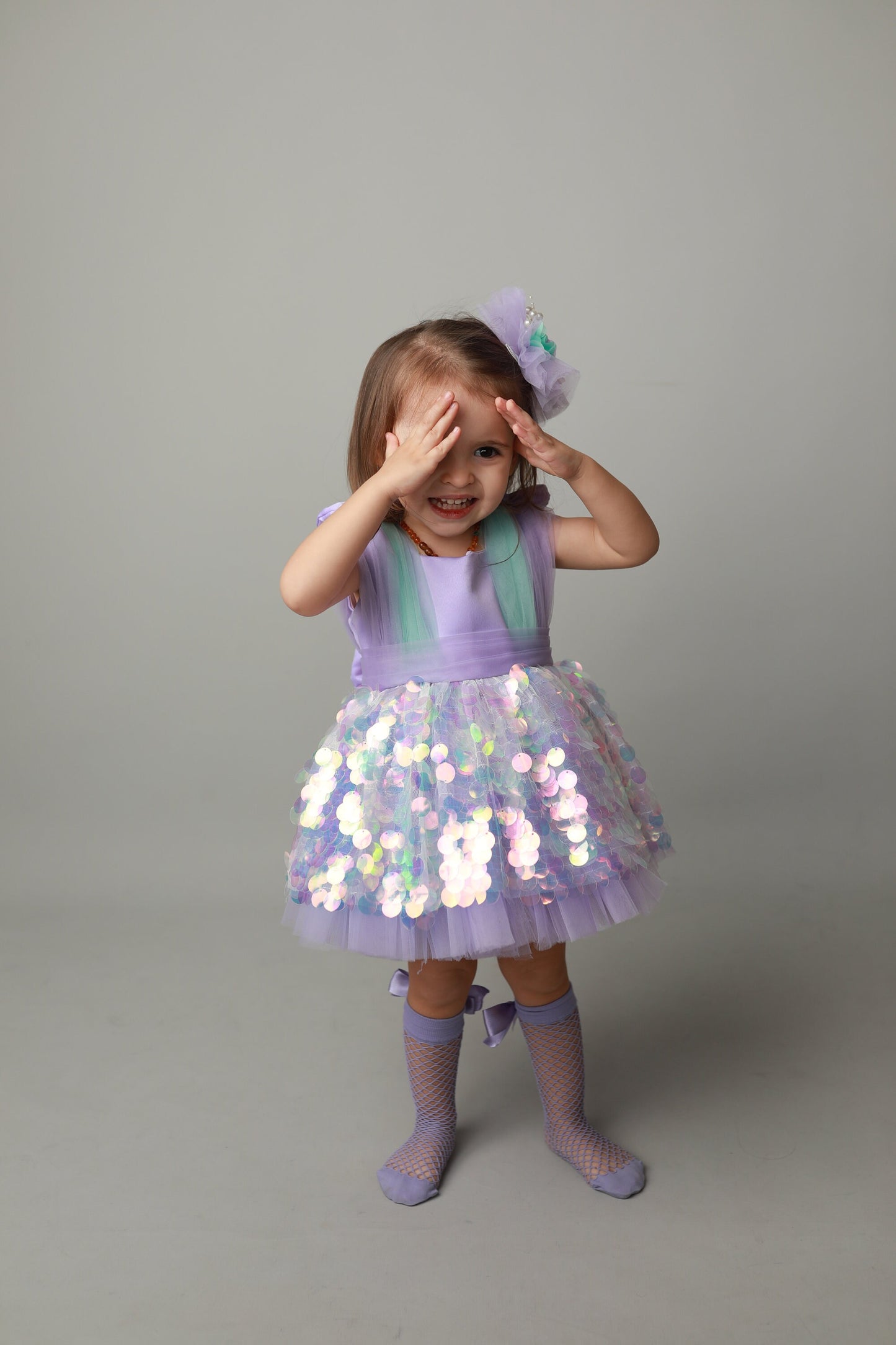 Mermaid Costume: Baby Girl Sequin Party Dress