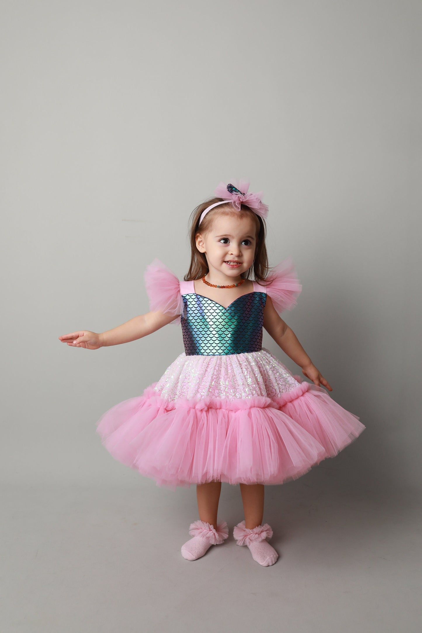 Mermaid Costume: Baby Girl Party Dress, First Birthday