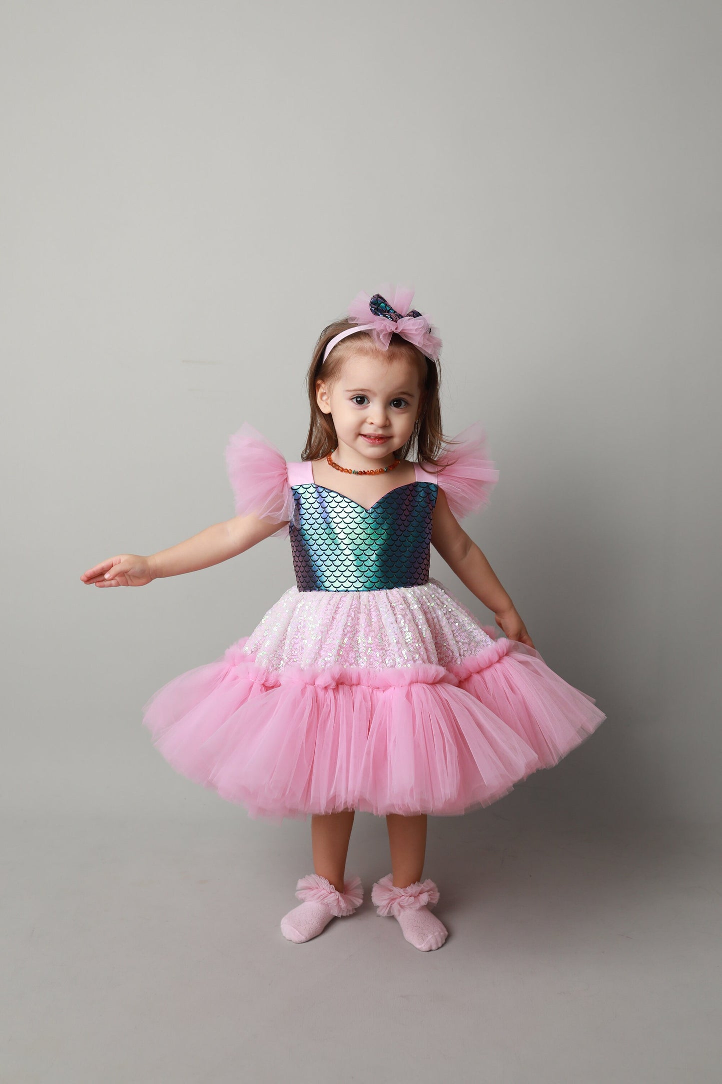 Mermaid Costume: Baby Girl Party Dress, First Birthday