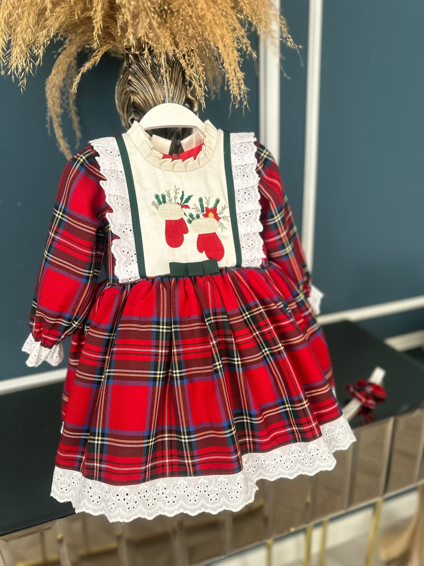 Handmade Plaid First Birthday Dress: Special Occasion Baby Tutu