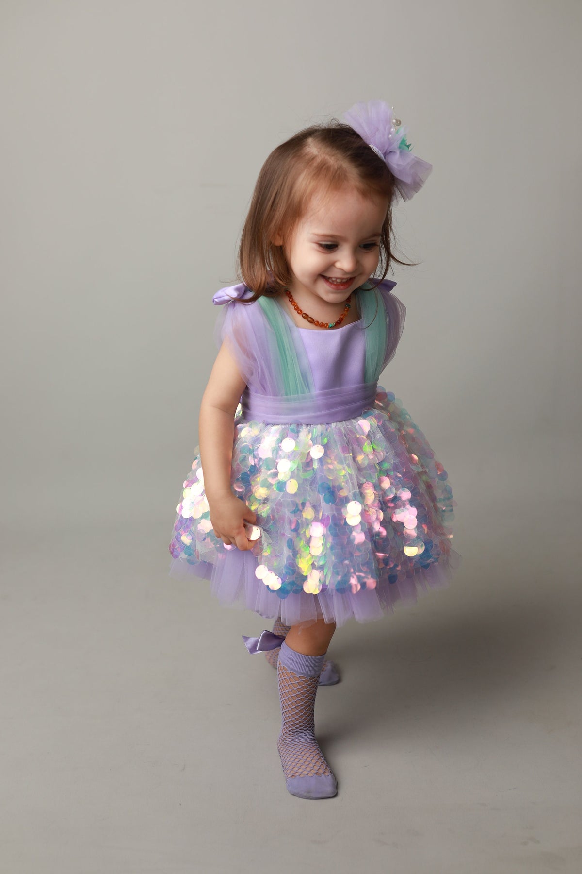 Mermaid Costume: Baby Girl Sequin Party Dress – styled look