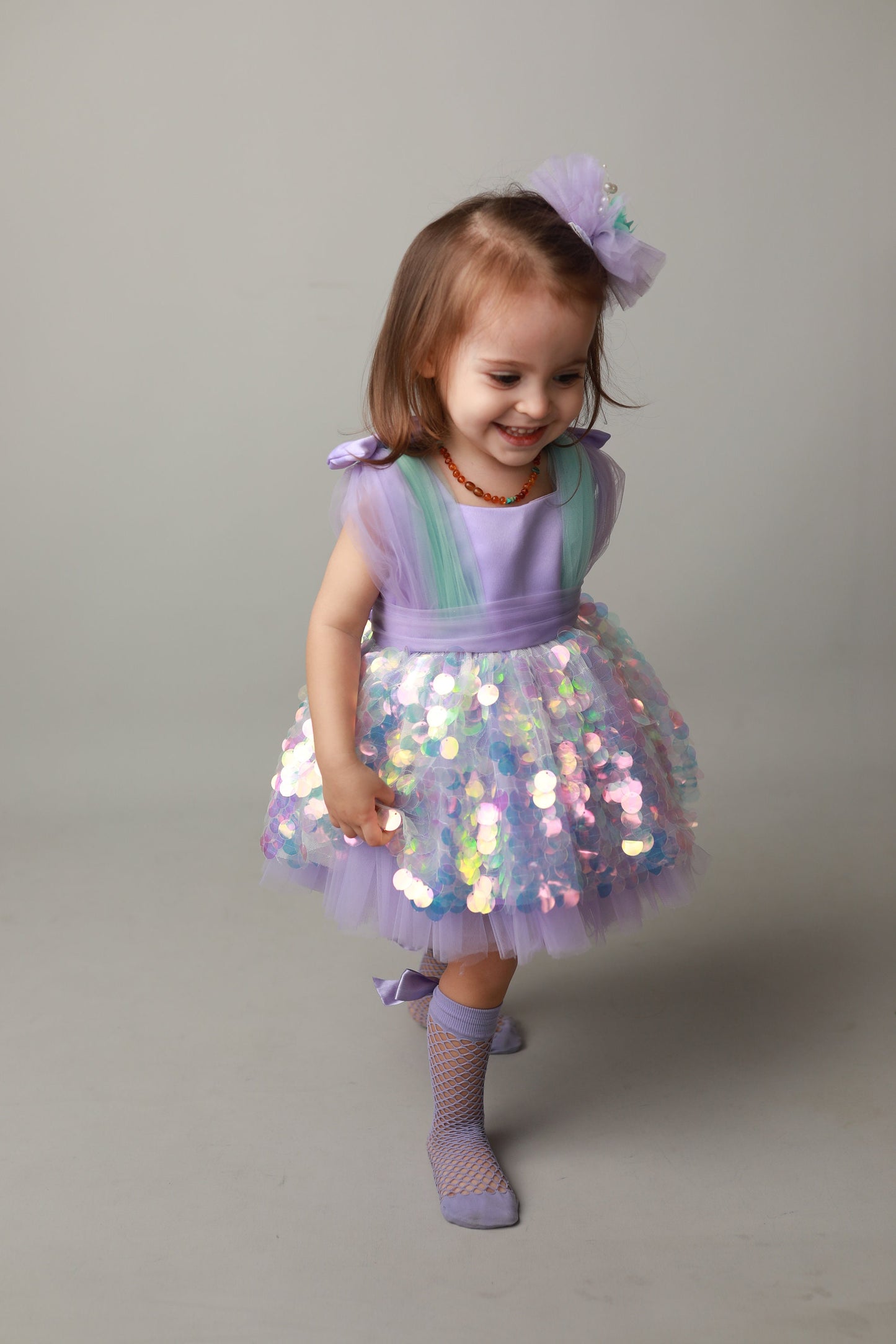 Mermaid Costume: Baby Girl Sequin Party Dress