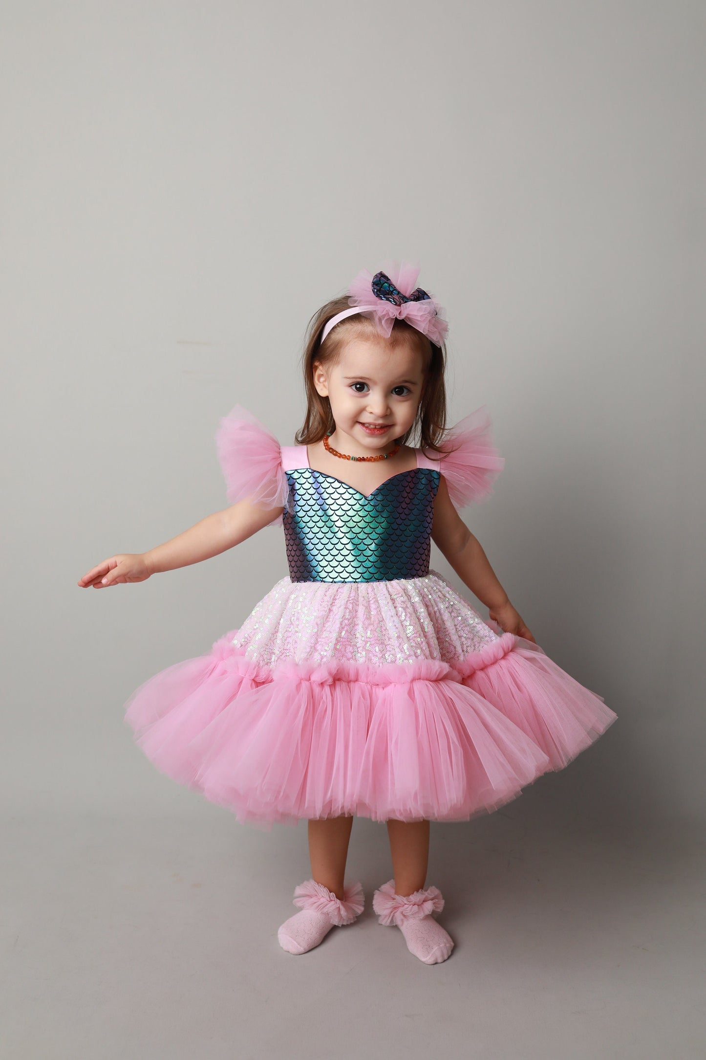 Mermaid Costume: Baby Girl Party Dress, First Birthday