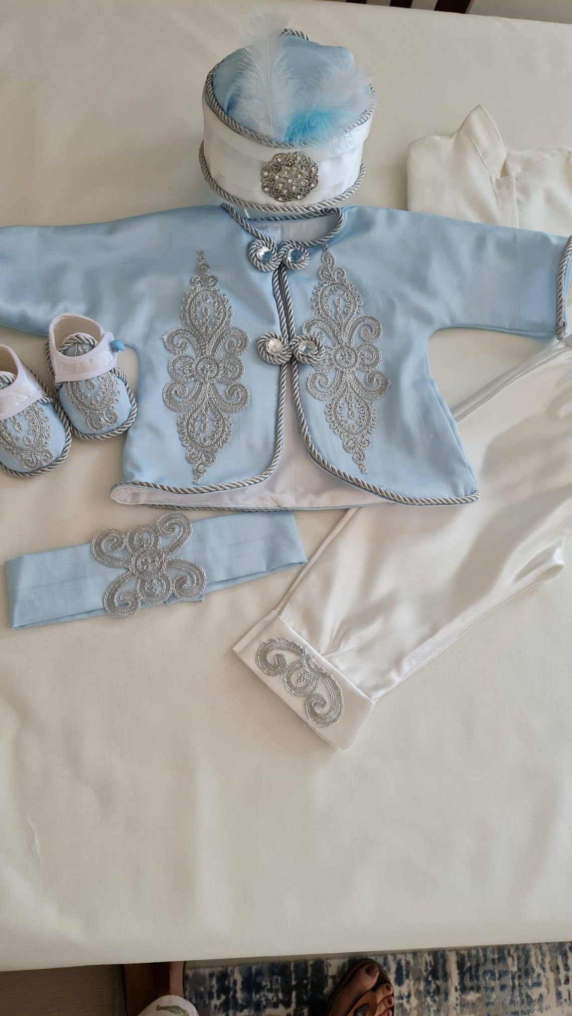 Prince Charming Baby Costume: Embroidered Halloween Outfit – side view