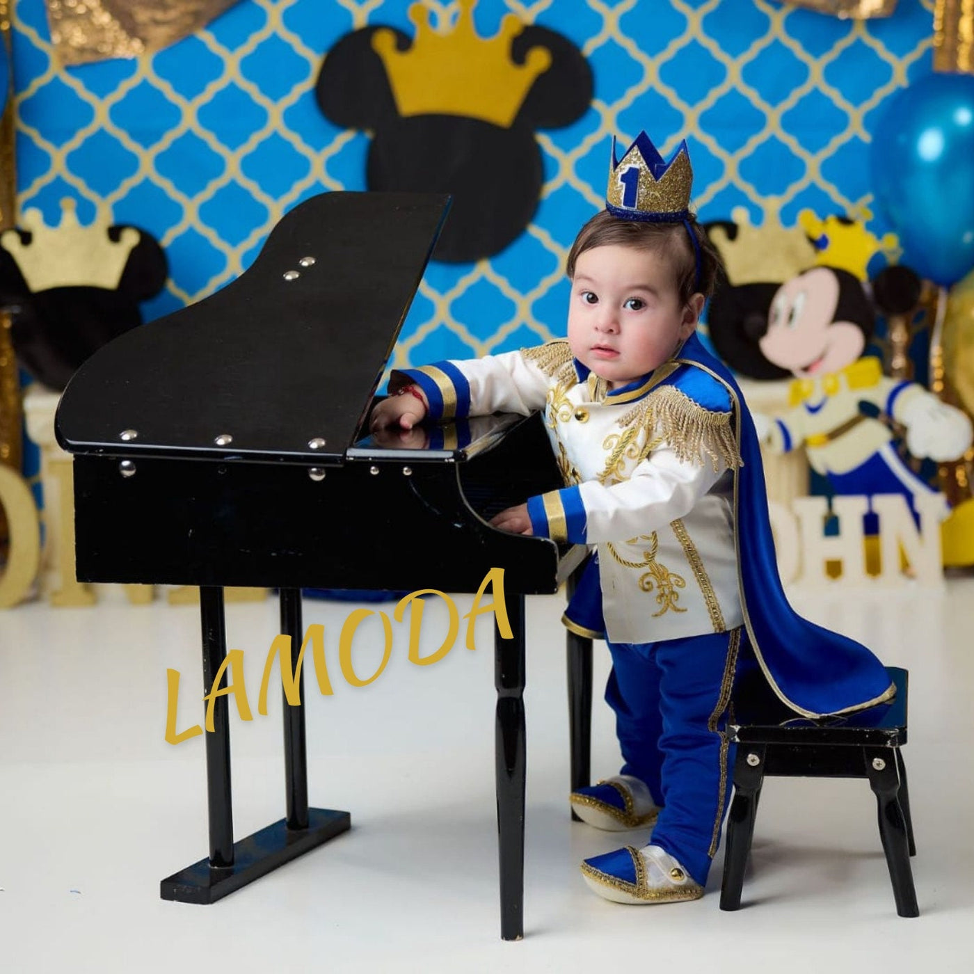 Prince Charming Costume: Baby Toddler King Suit, Special Day Set – detail shot