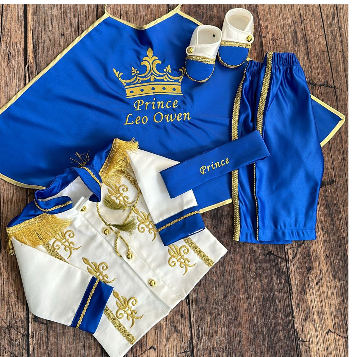 Custom Prince Charming Costume: Birthday Photoshoot Outfit – detail shot
