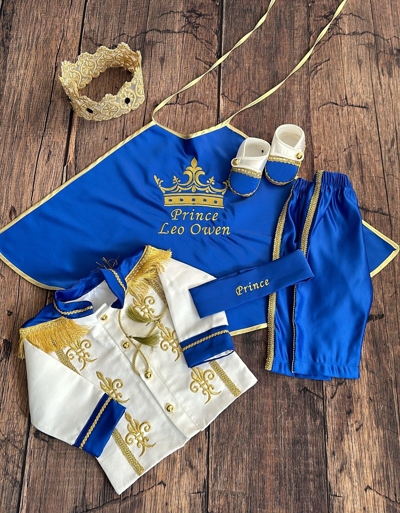 Custom Prince Charming Costume: Birthday Photoshoot Outfit – side view