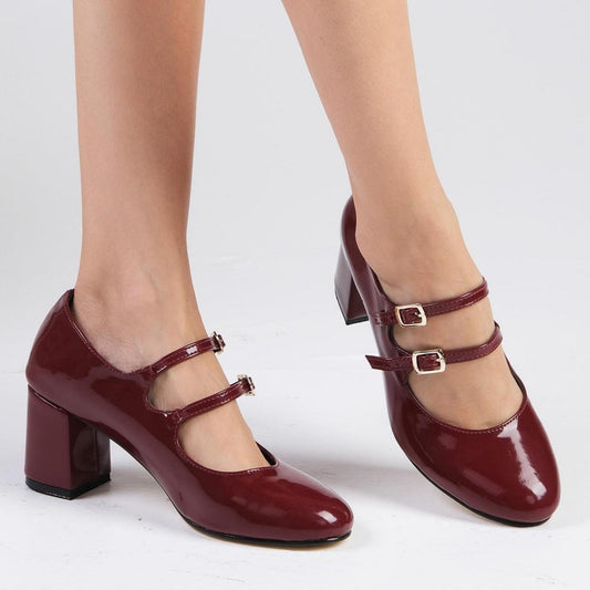 Tiana Burgundy Heels