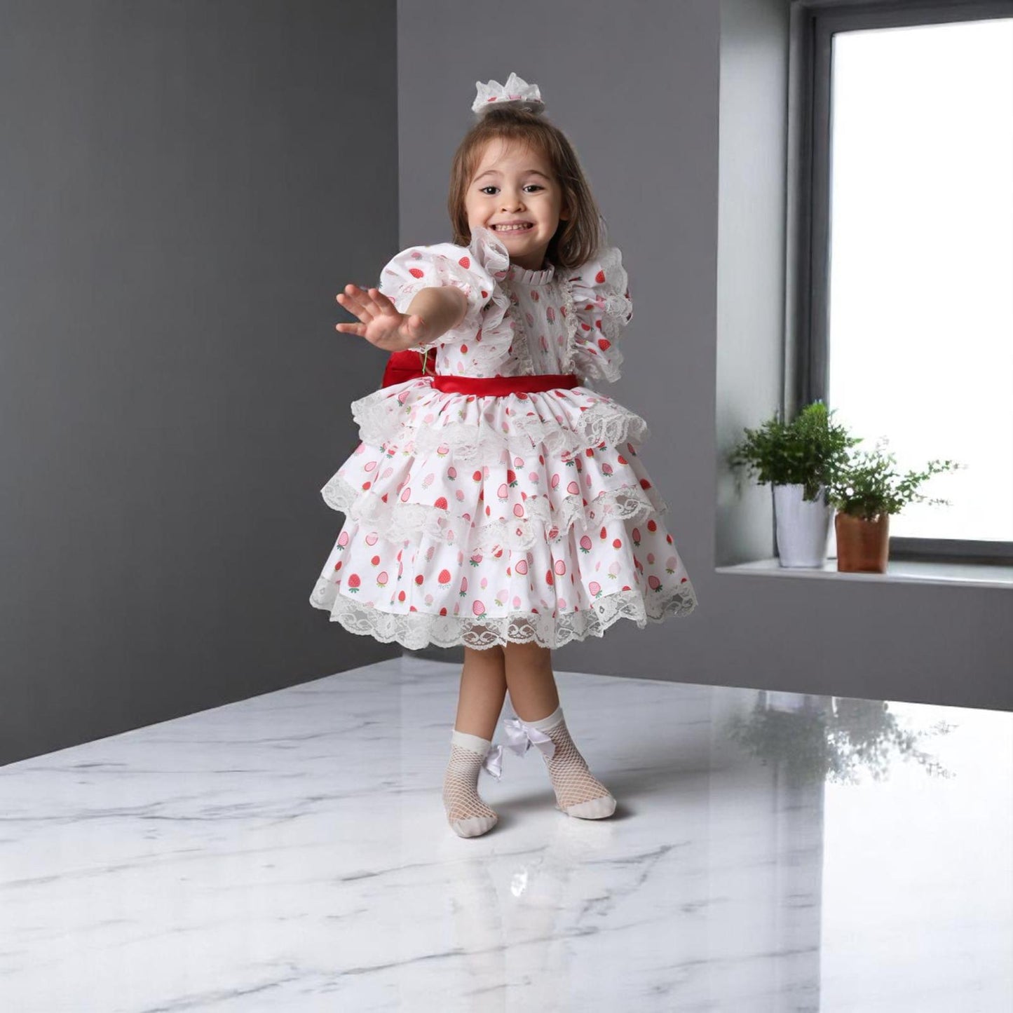 Handmade Sequin Tulle Tutu Dress: Princess Party Flower Girl Dress