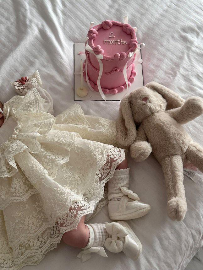 White Tulle Baby Dress: Handmade Sequin Flower Girl Outfit – close-up