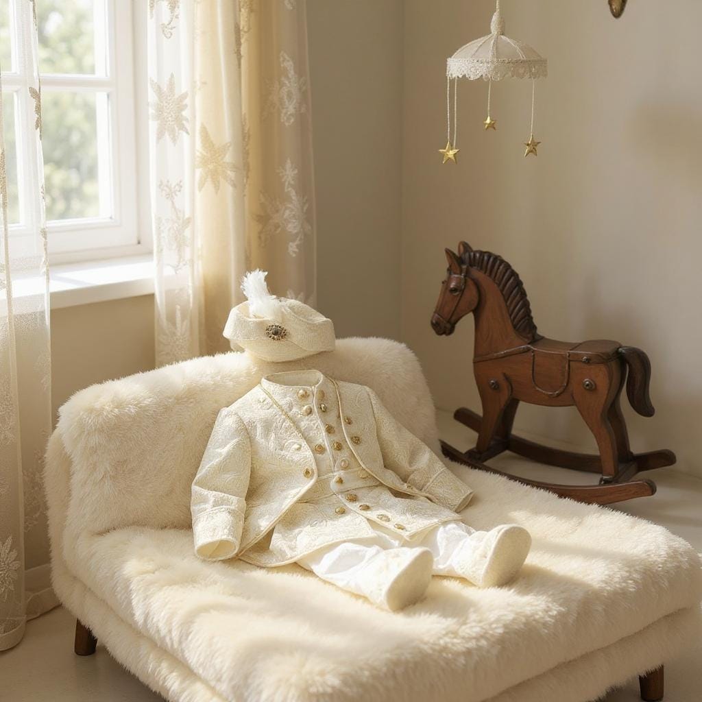 Prince Charming Costume: Baby Toddler King Suit, Customized Birthday Outfit – styled look