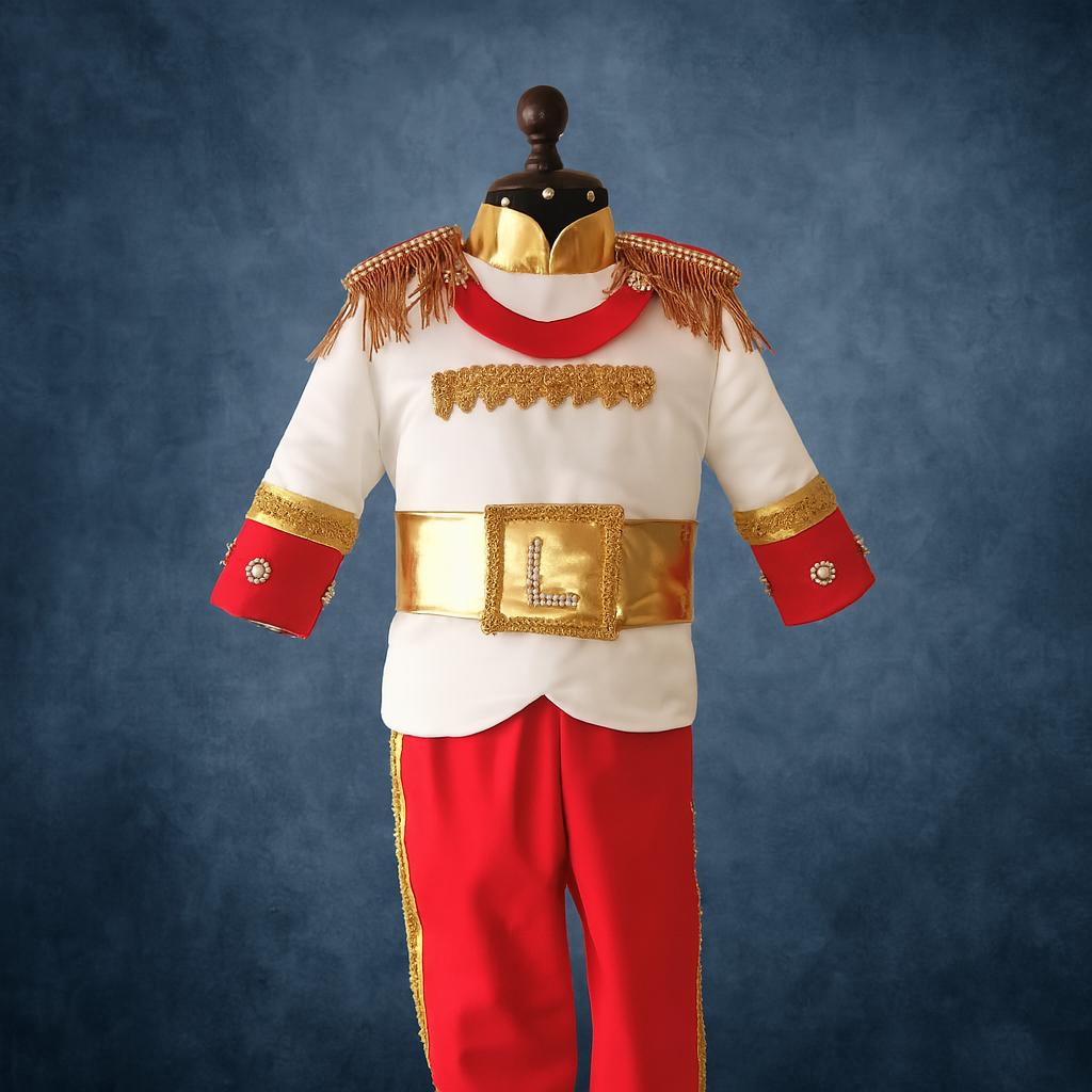 Prince Charming Suit: Custom Baby Toddler King Outfit – side view