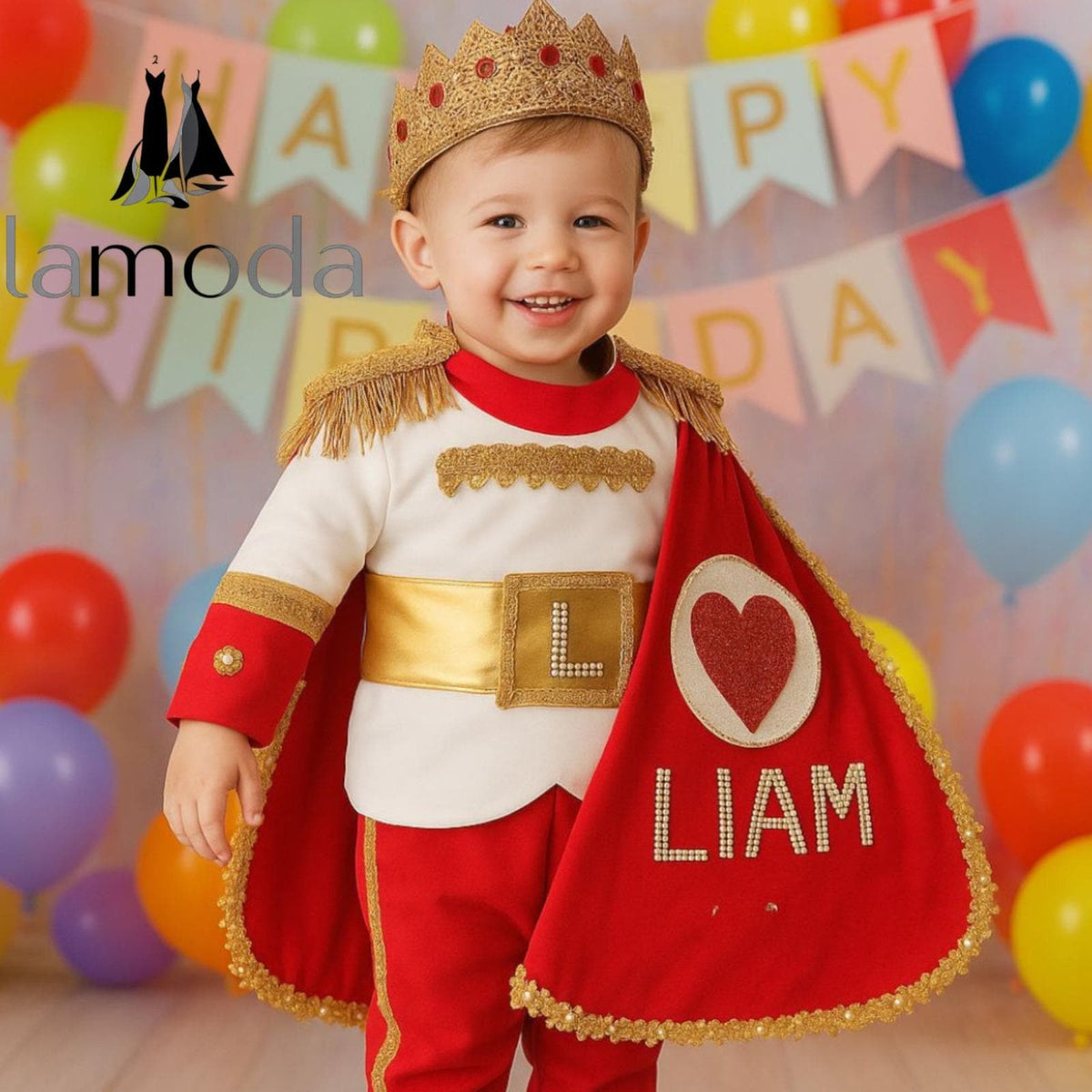 Prince Charming Suit: Custom Baby Toddler King Outfit for christenings