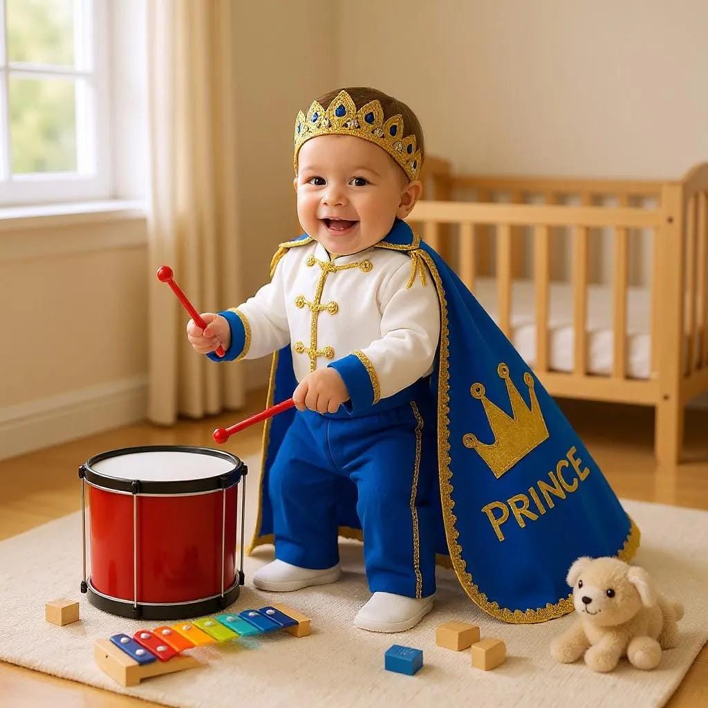 Prince Charming Costume: Custom Birthday King Suit – close-up