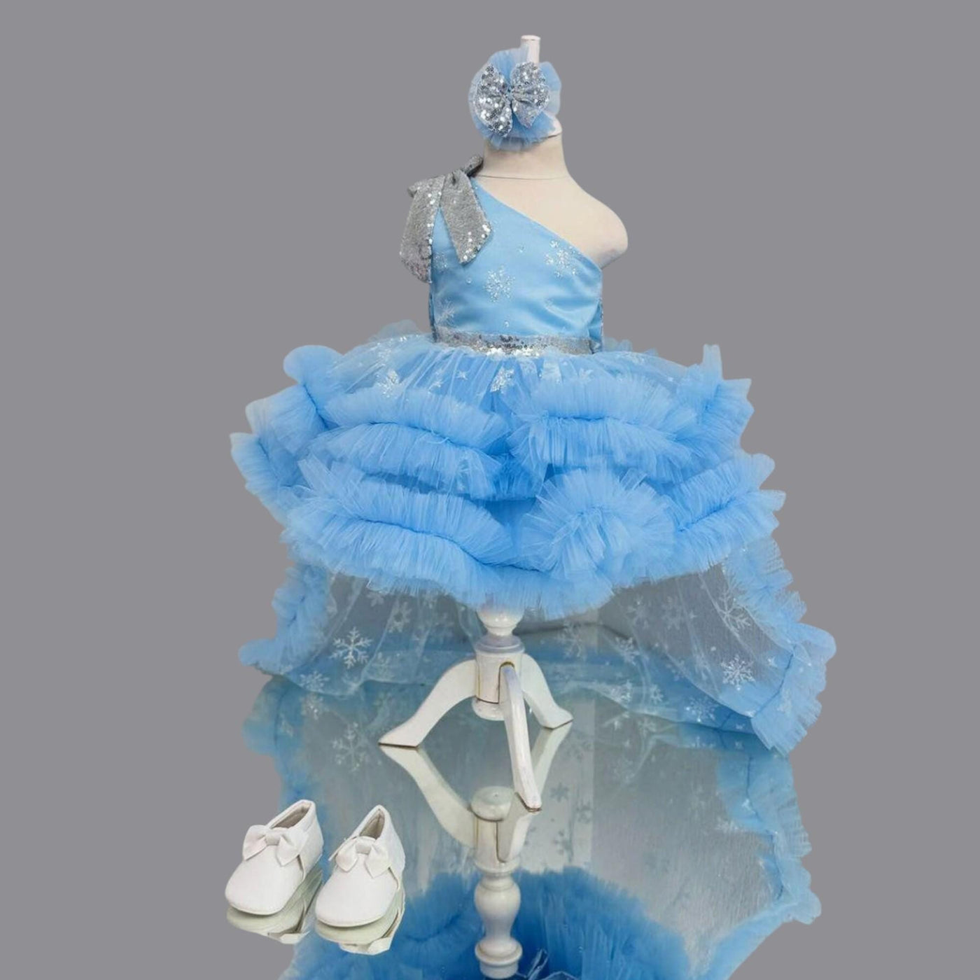 Christmas Tulle Tutu Dress for Toddler Girls: Holiday Party Dress – close-up