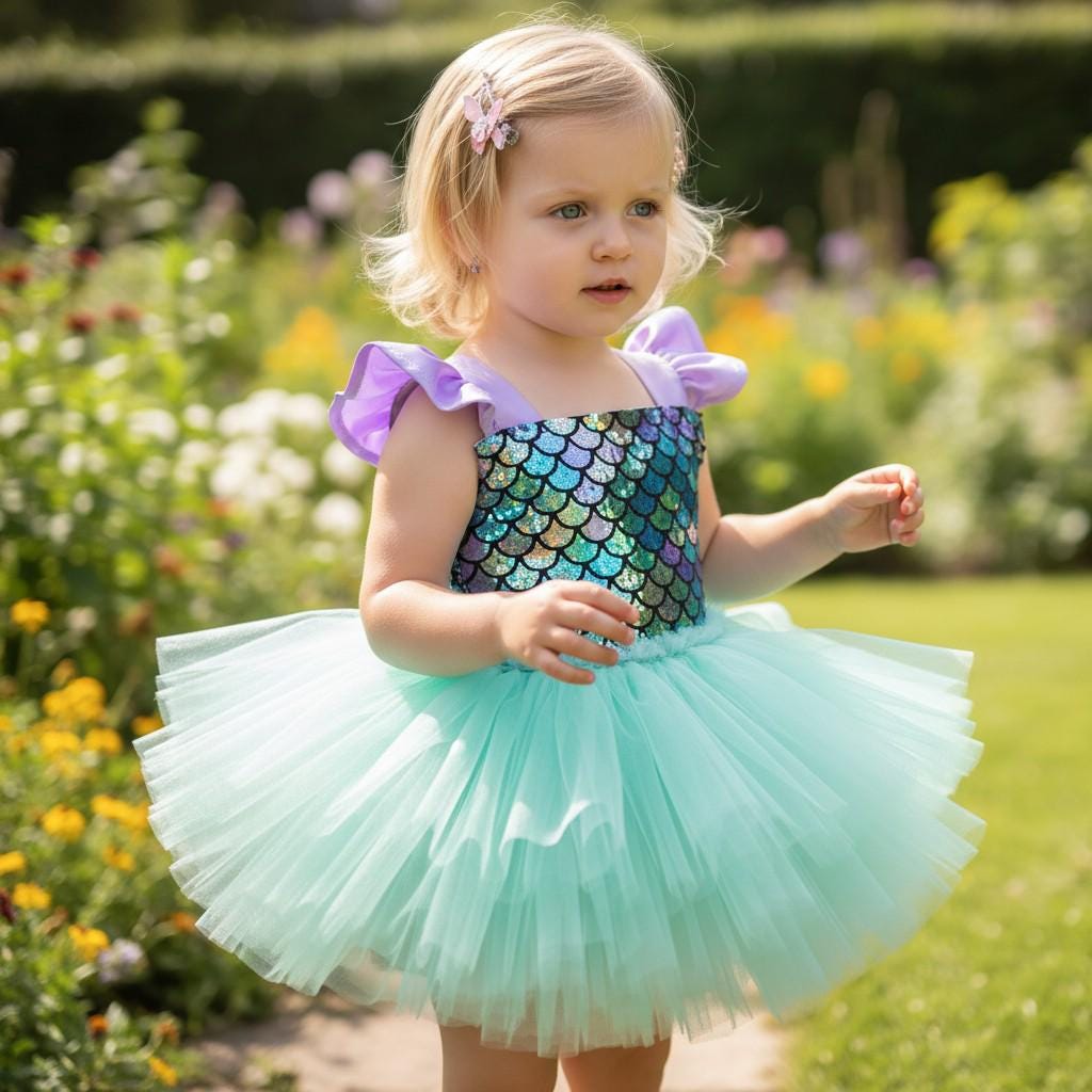 Handmade Mermaid Tulle Dress for birthdays