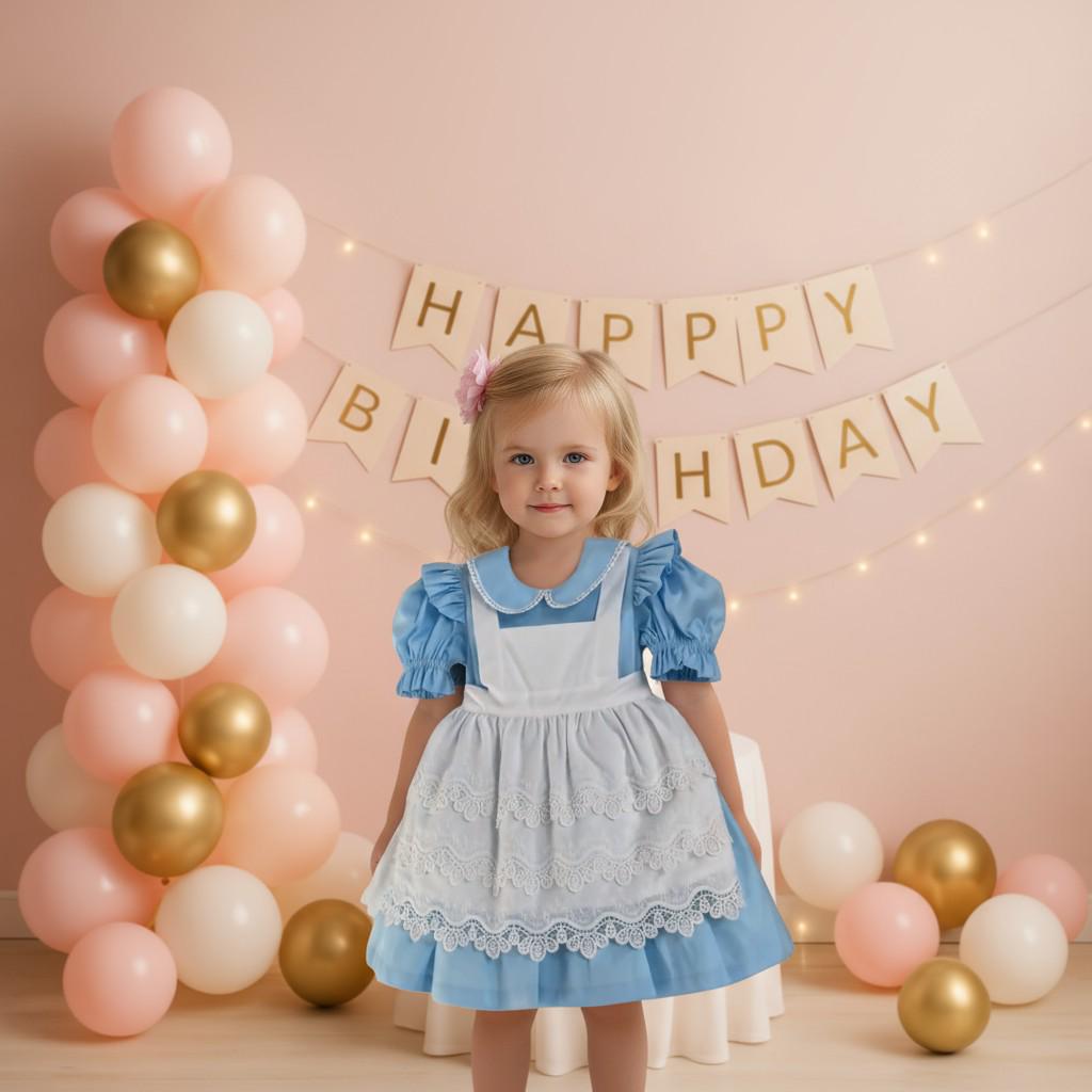 Dorothy Inspired Blue Dress | Baby Girl Party Outfit | Classic Wizard Costume | Handmade Gingham Dress
