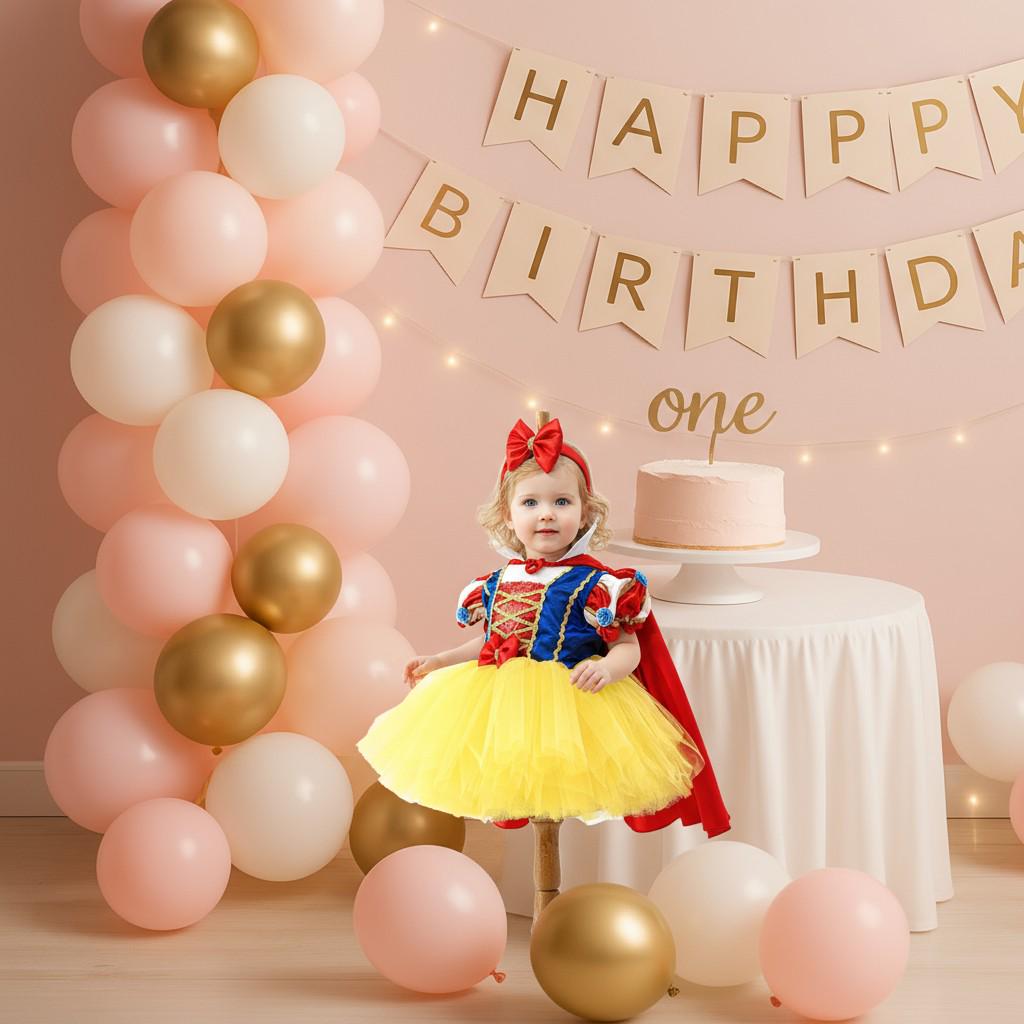 Elsie Red Princess Dress | Toddler Birthday Outfit | Handmade Red Tulle Party Dress for Girls