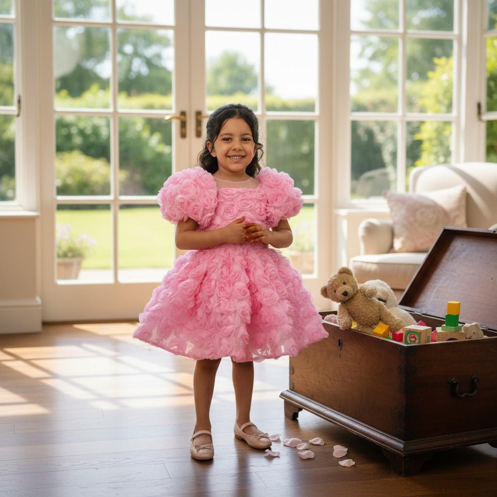 Christmas Ballerina Dress | Pink Blue Toddler Tutu | Sparkly Holiday Photo Outfit for Girls – styled look