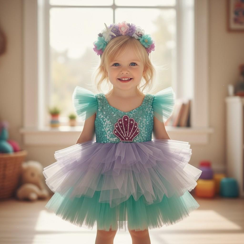 Baby Girl Costume Mermaid Dress – styled look