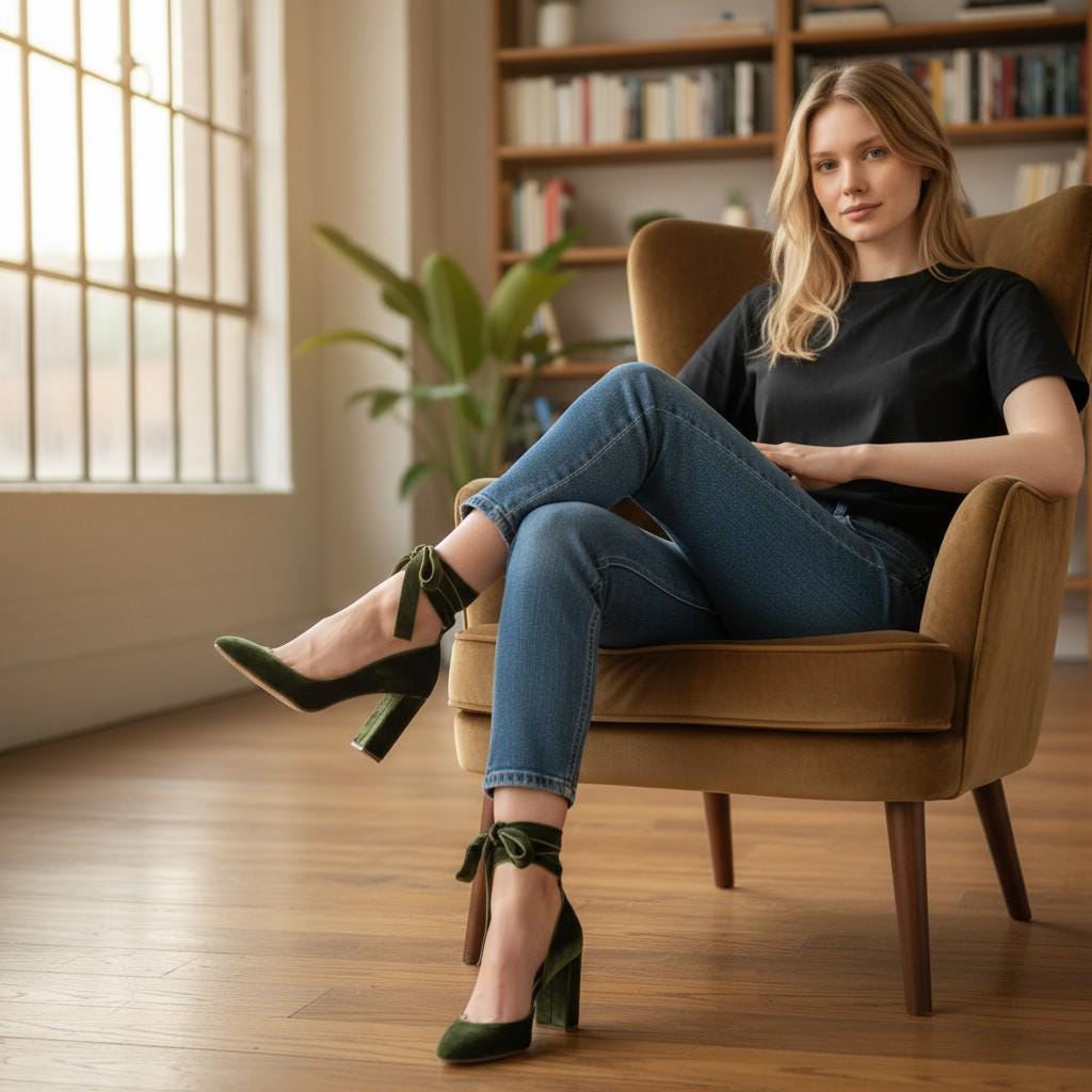 Emerald Green Velvet Wedding Shoes | Silky Bridal Block Heels | Medium High Heel Shoes for Bride | Luxury Green Velvet Heels Gift for Her