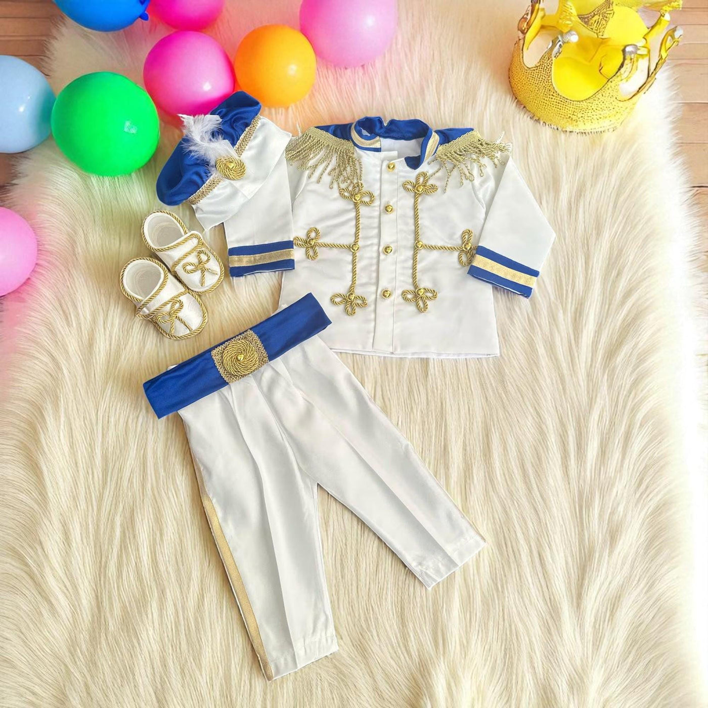 Blue Gold Prince Costume – side view