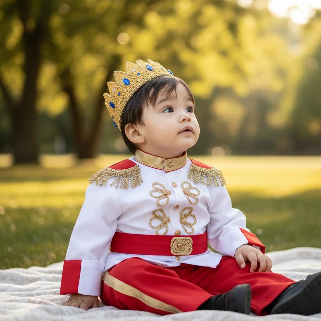 Handmade Royal Prince Costume: – close-up