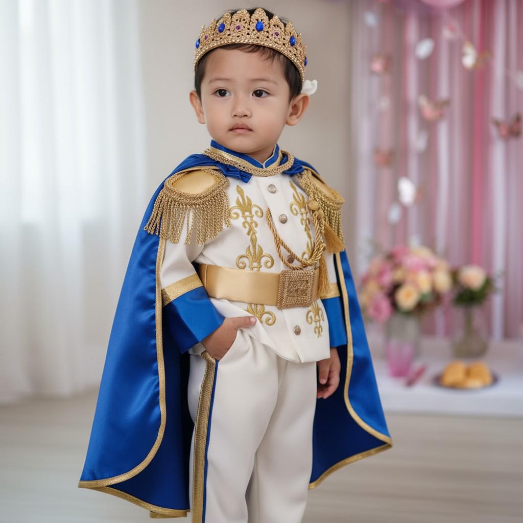 First Birthday Outfit Boy, Prince Charming Baby Costume in Royal Blue, Toddler Prince Suit, Baby Shower Gift, Party Outfit