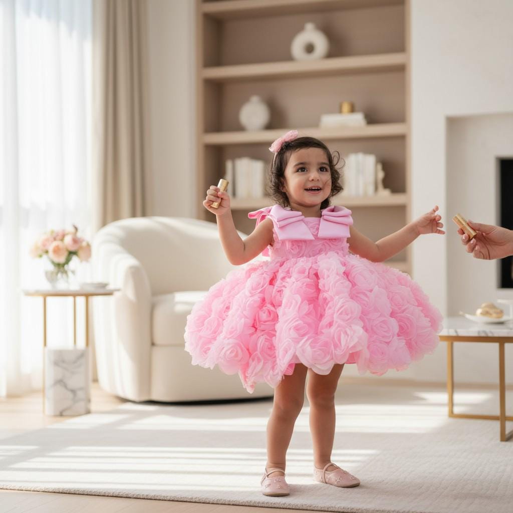 Magical Christmas Tutu Dress | Pink or Blue Sparkle Dress for Little Girls | Perfect Holiday Gift