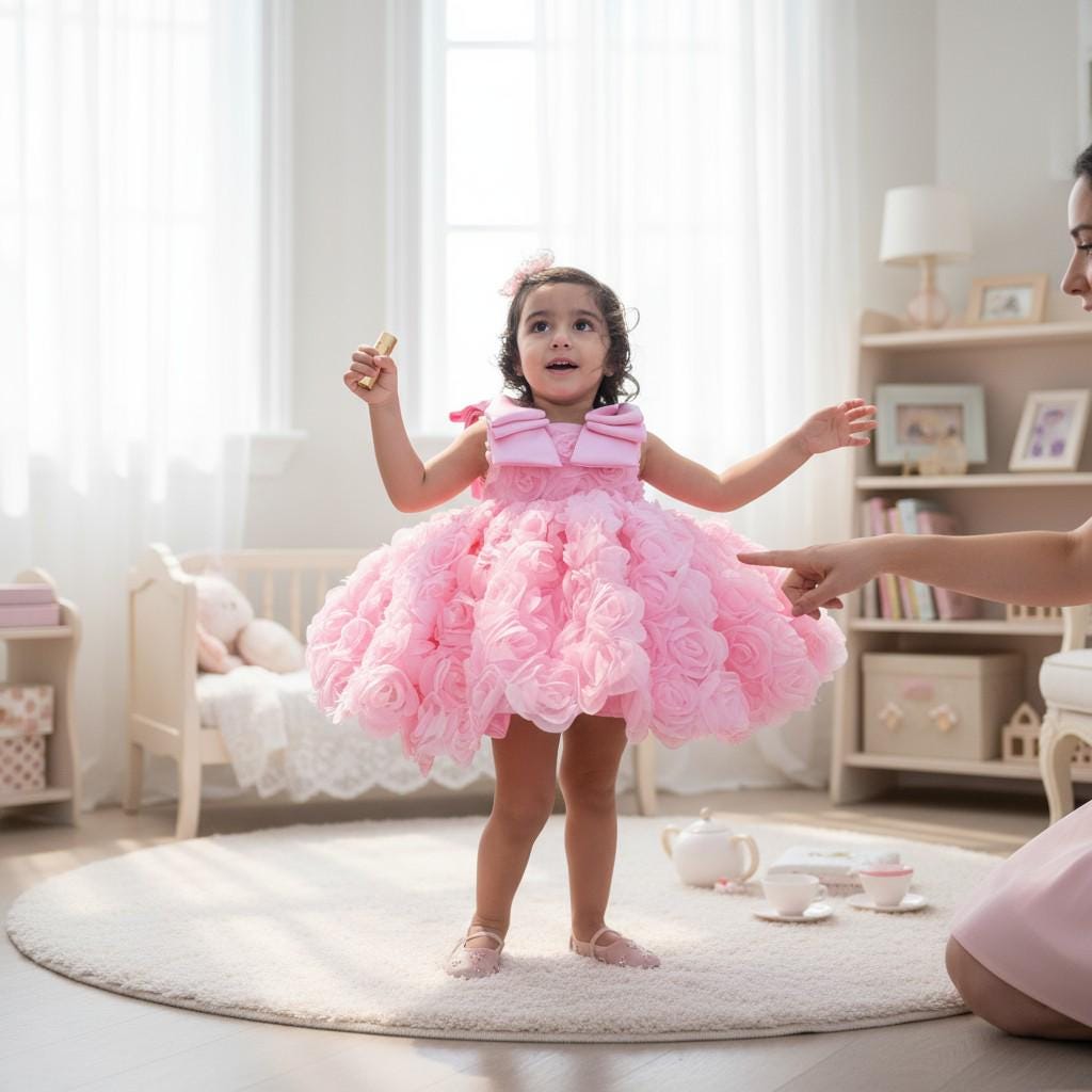 Magical Christmas Tutu Dress | Pink or Blue Sparkle Dress for Little Girls | Perfect Holiday Gift – styled look