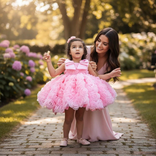 Magical Christmas Tutu Dress | Pink or Blue Sparkle Dress for Little Girls | Perfect Holiday Gift