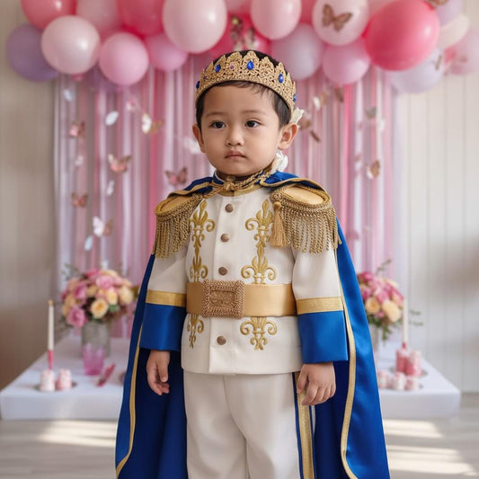 First Birthday Outfit Boy, Prince Charming Baby Costume in Royal Blue, Toddler Prince Suit, Baby Shower Gift, Party Outfit