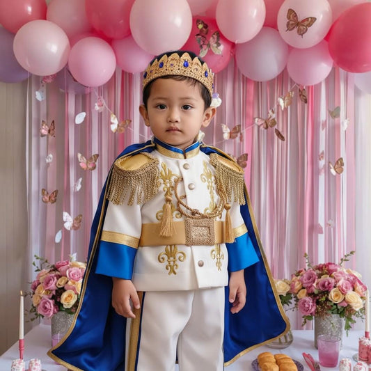 First Birthday Outfit Boy, Prince Charming Baby Costume in Royal Blue, Toddler Prince Suit, Baby Shower Gift, Party Outfit