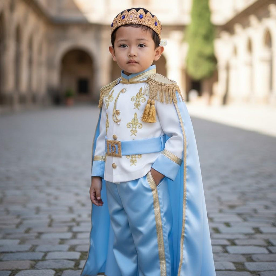 Blue Gold Birthday Outfit