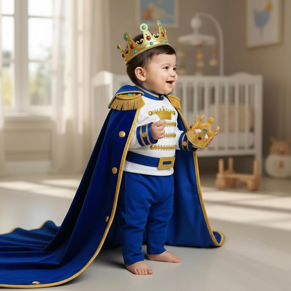 Royal Blue Prince Costume – side view