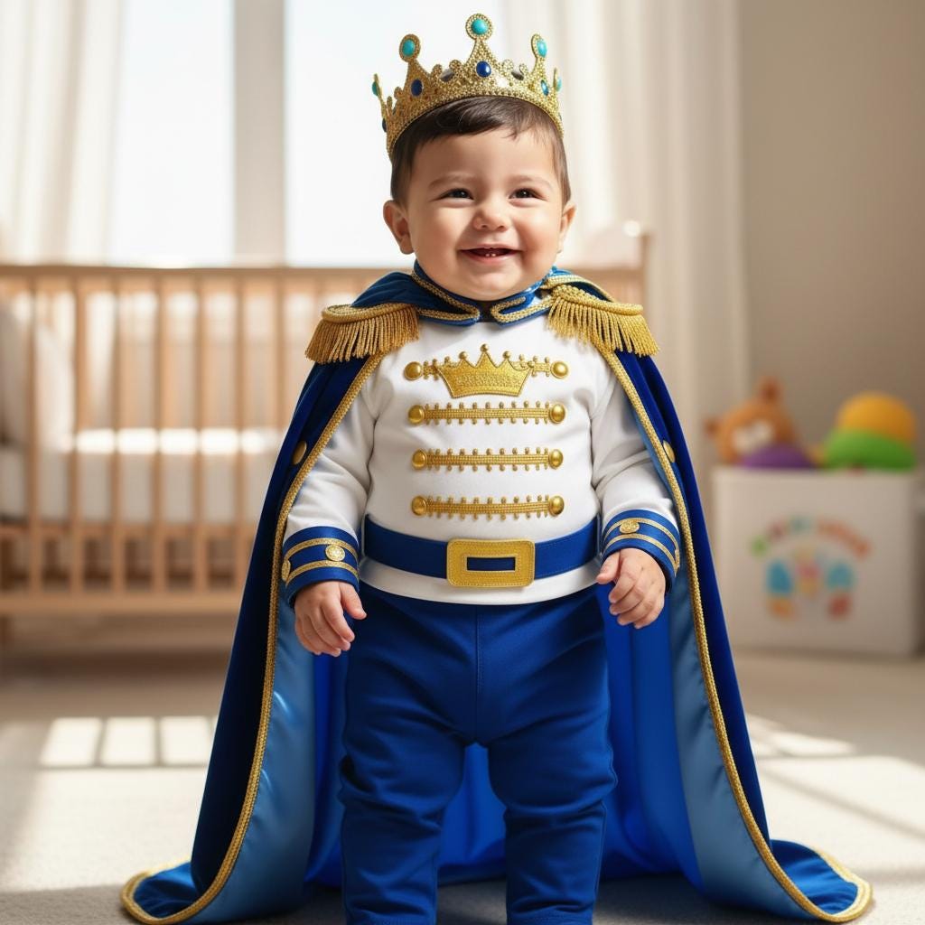 Royal Blue Prince Costume – detail shot