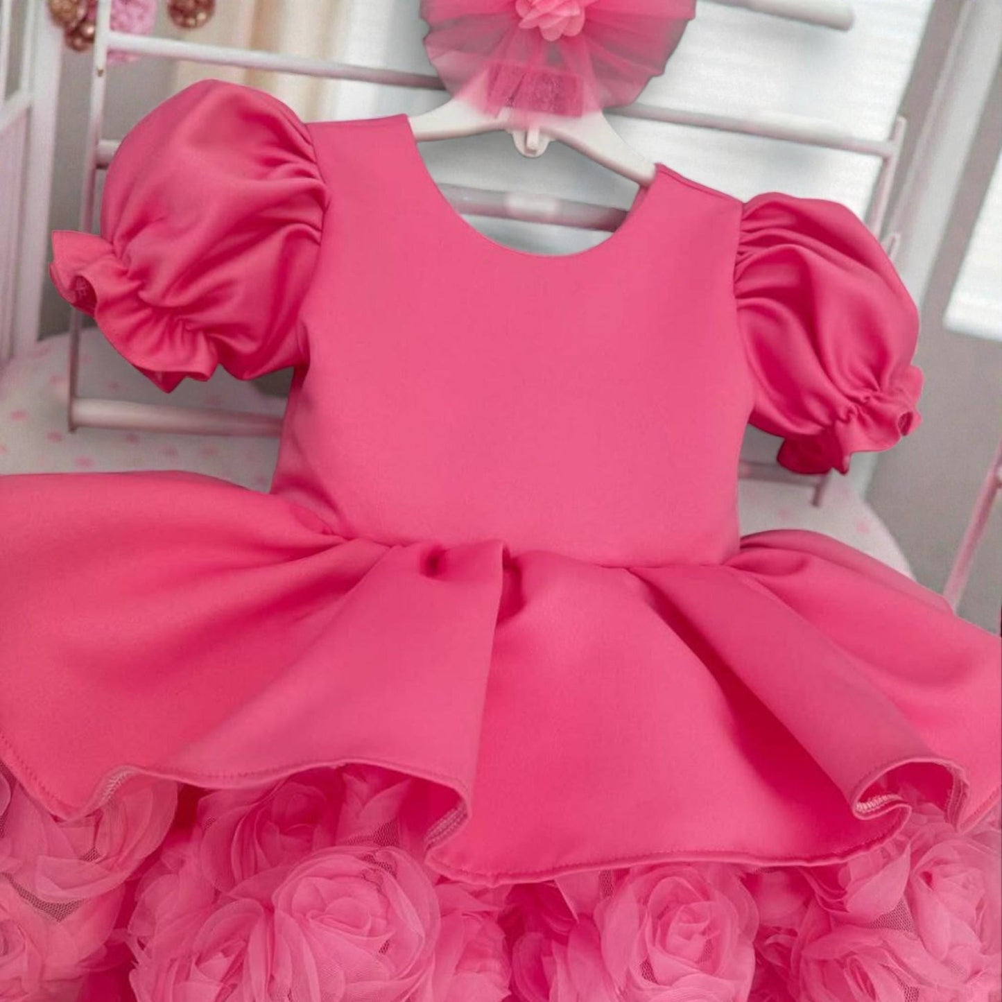 Purple Mermaid Baby Dress, Handmade Sequin Tulle Baby Girl Outfit, Under the Sea Birthday Dress, Baby Photoshoot Dress