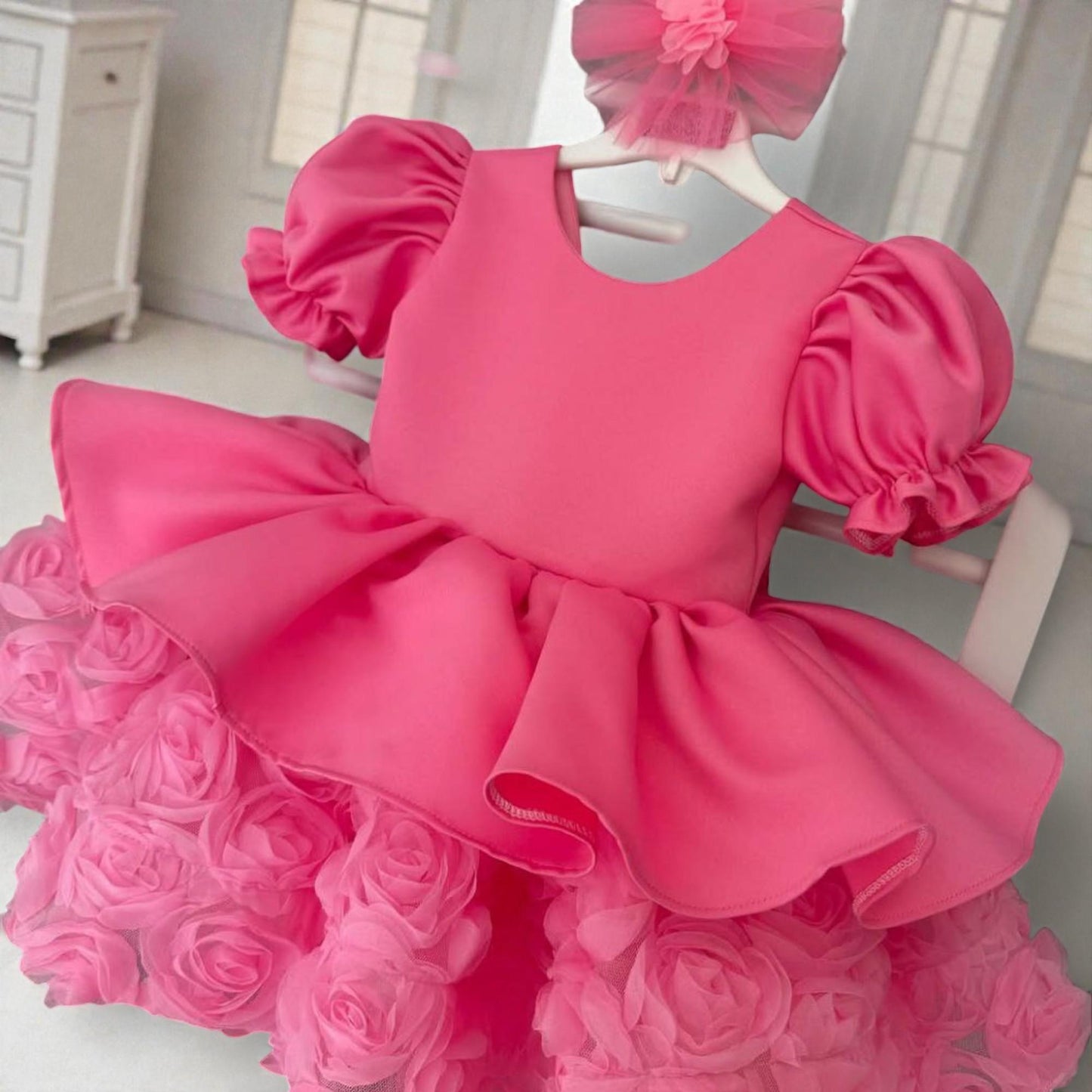 Purple Mermaid Baby Dress, Handmade Sequin Tulle Baby Girl Outfit, Under the Sea Birthday Dress, Baby Photoshoot Dress