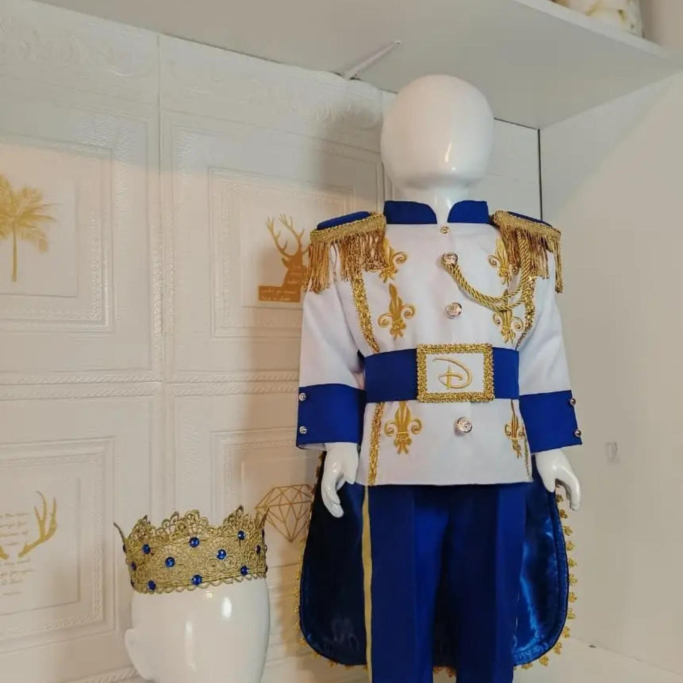 Royal Blue Prince Outfit for Baby Boy – side view