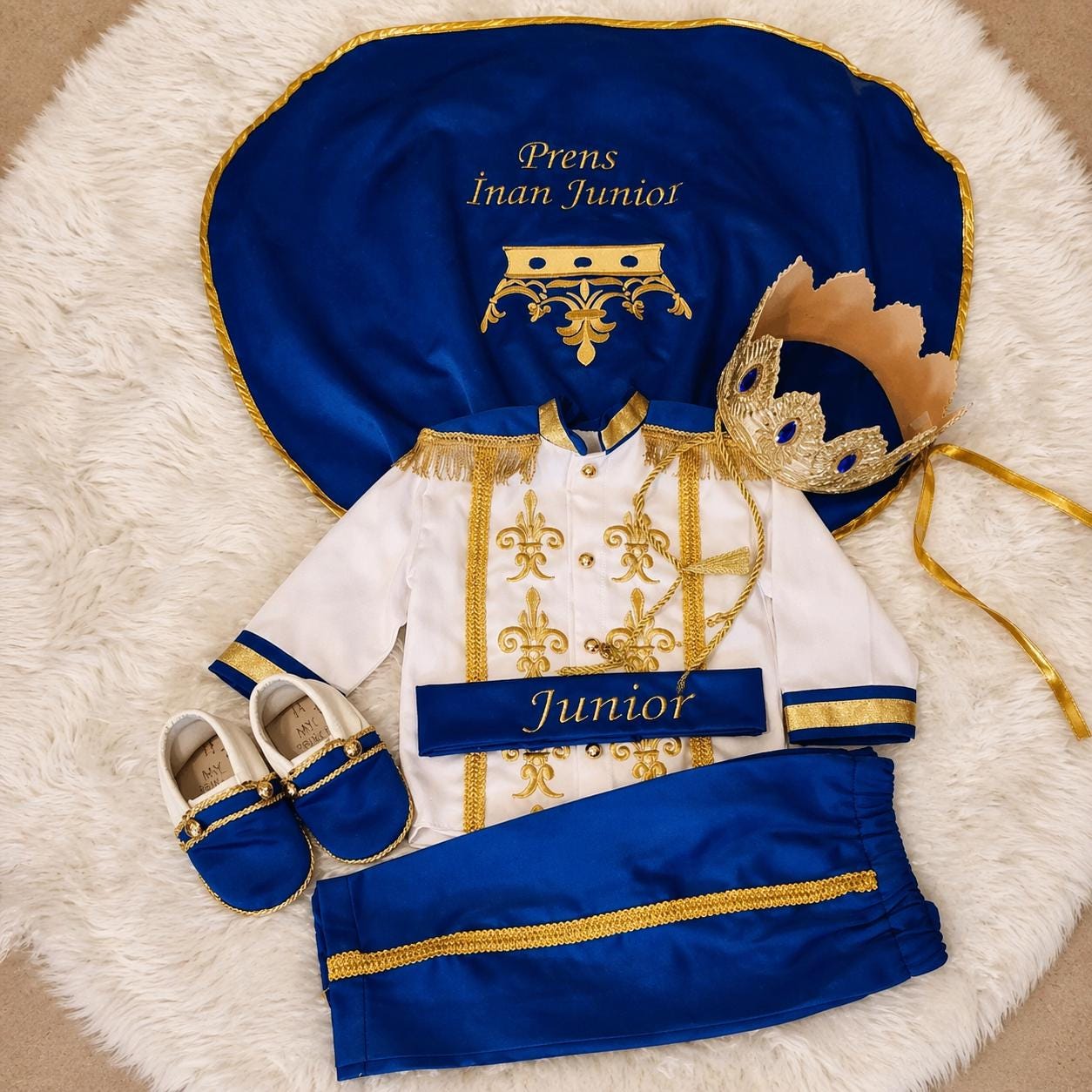 Royal Prince First Birthday Outfit: Personalized Cake Smash Costume for birthdays