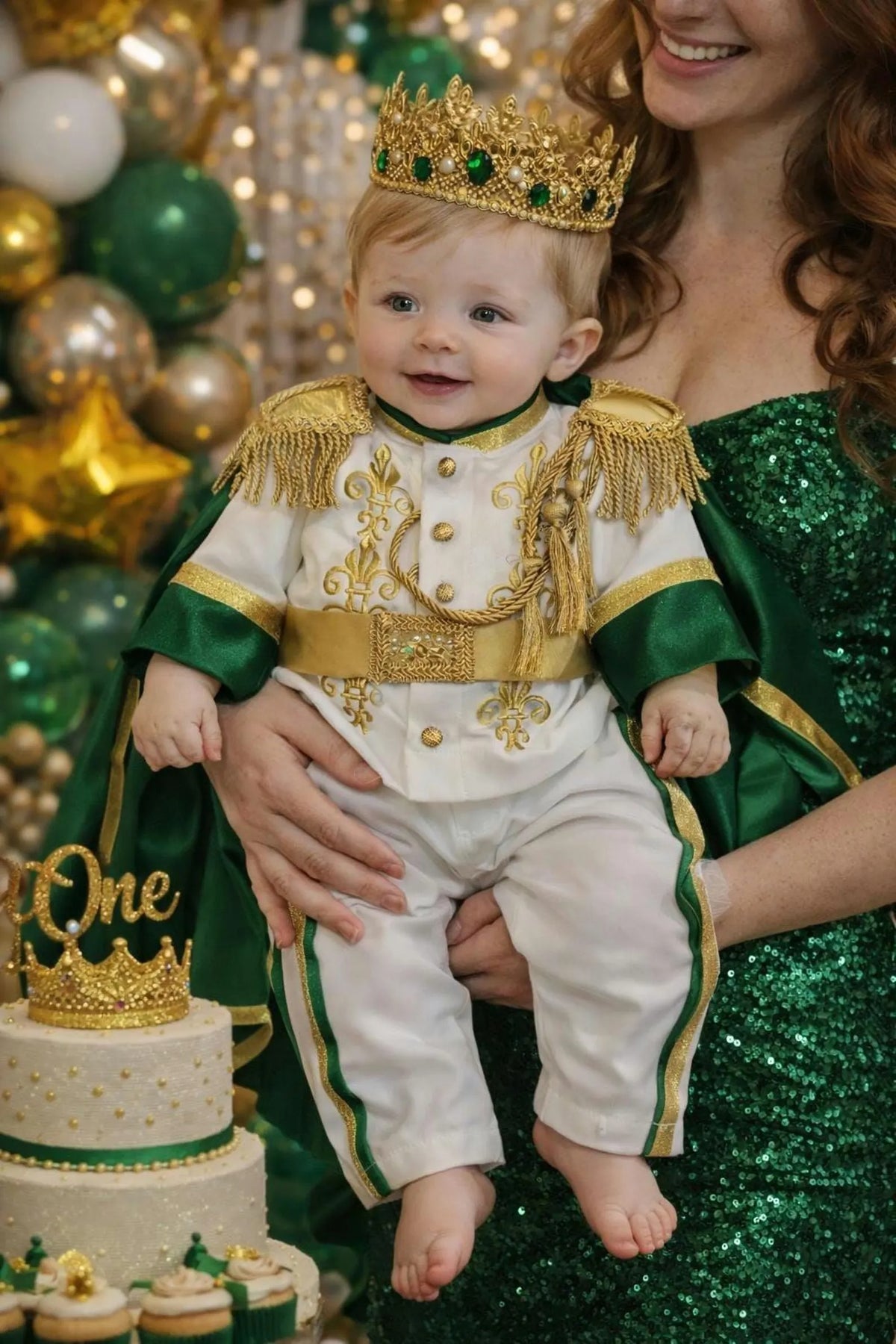 Royal Prince Costume for Boys, Baptism Outfit, First Birthday King Outfit, Custom Cape Set – styled look