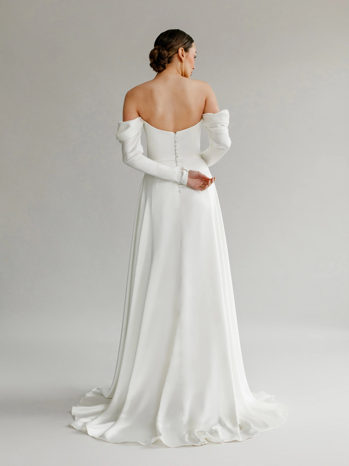 Alexis Satin Strapless Wedding Dress, luxury bridal gown, additional product image 2 by SimmiUnique