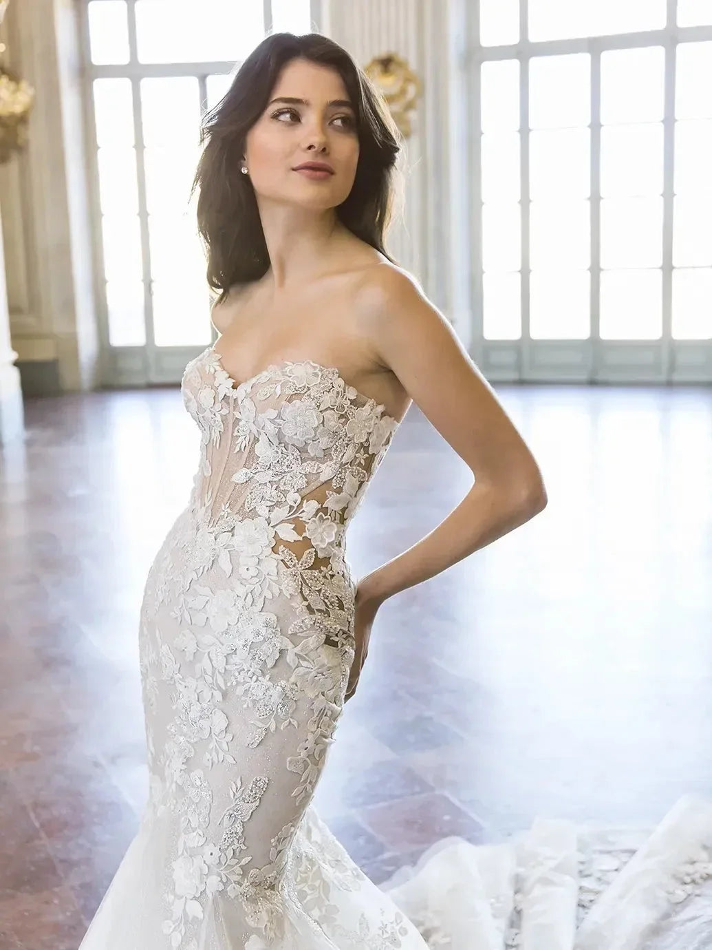 Aglaia Wedding Dress, luxury bridal gown, additional product image 3 by SimmiUnique