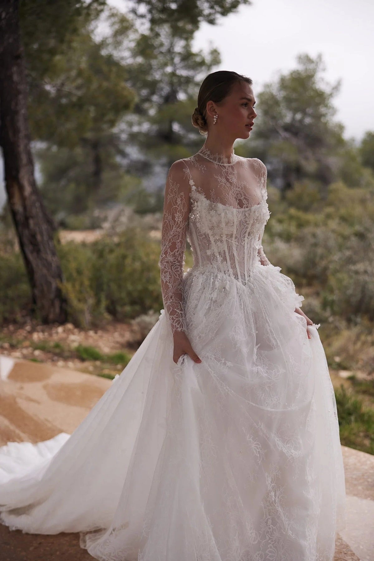 Visage Lace A-Line Wedding Dress, luxury bridal gown, additional product image 3 by SimmiUnique