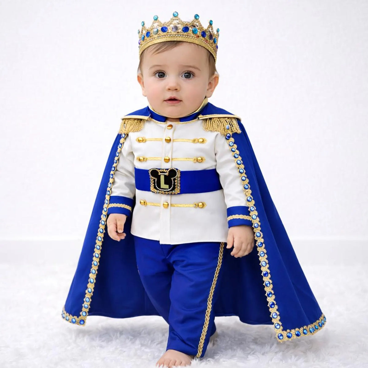 Blue Gold First Birthday Costume – detail shot