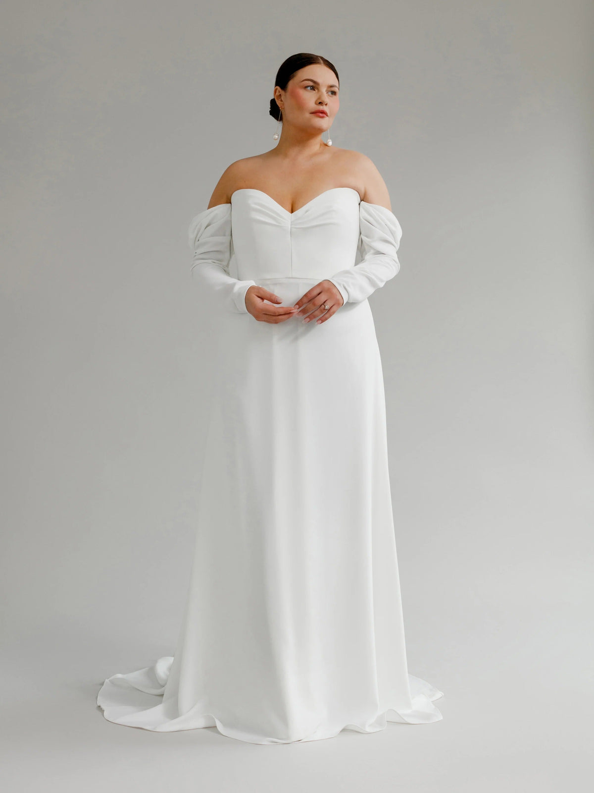 Alexis Satin Strapless Wedding Dress, luxury bridal gown, additional product image 4 by SimmiUnique