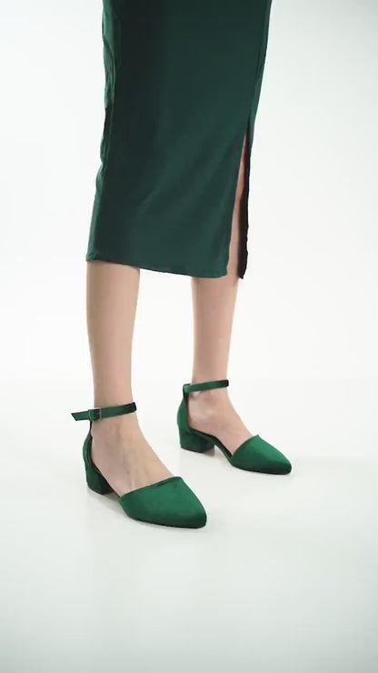 GREEN VELVET SHOES