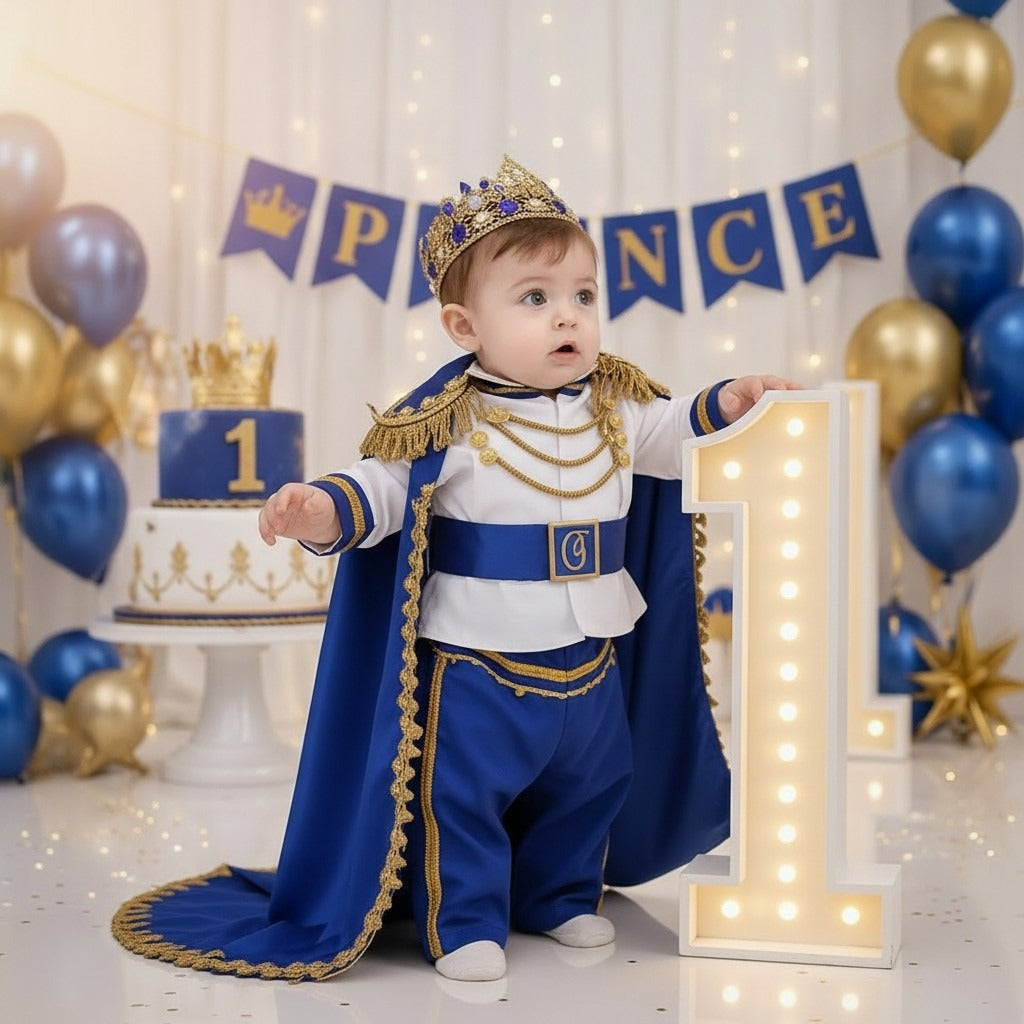 Boys Kids Prince King Cosplay – close-up